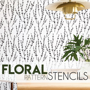 Floral Allover Stencils-StencilsLAB Wall Stencils