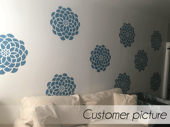 Floral Stencil - Flower Stencil - Wall Stencil - Floor stencil - Furniture Decor Stencil