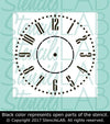 Vintage Clock Stencil - Modern Clock Stencil - DIY Clock Stencil - Stencil-StencilsLAB Wall Stencils