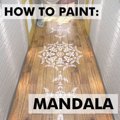 How to Stencil - Floor Stenciling with a Mandala Design Stencils