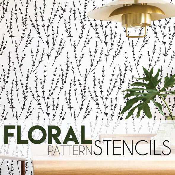 Floral Allover Stencils-StencilsLAB Wall Stencils