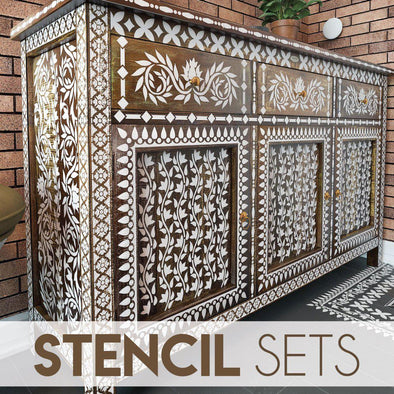Indian Inlay Stencil Sets- Furniture Stencils