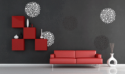 Flower Stencil - Large Stencil for Walls - Reusable Wall Stencil - StencilsLab Wall Stencils