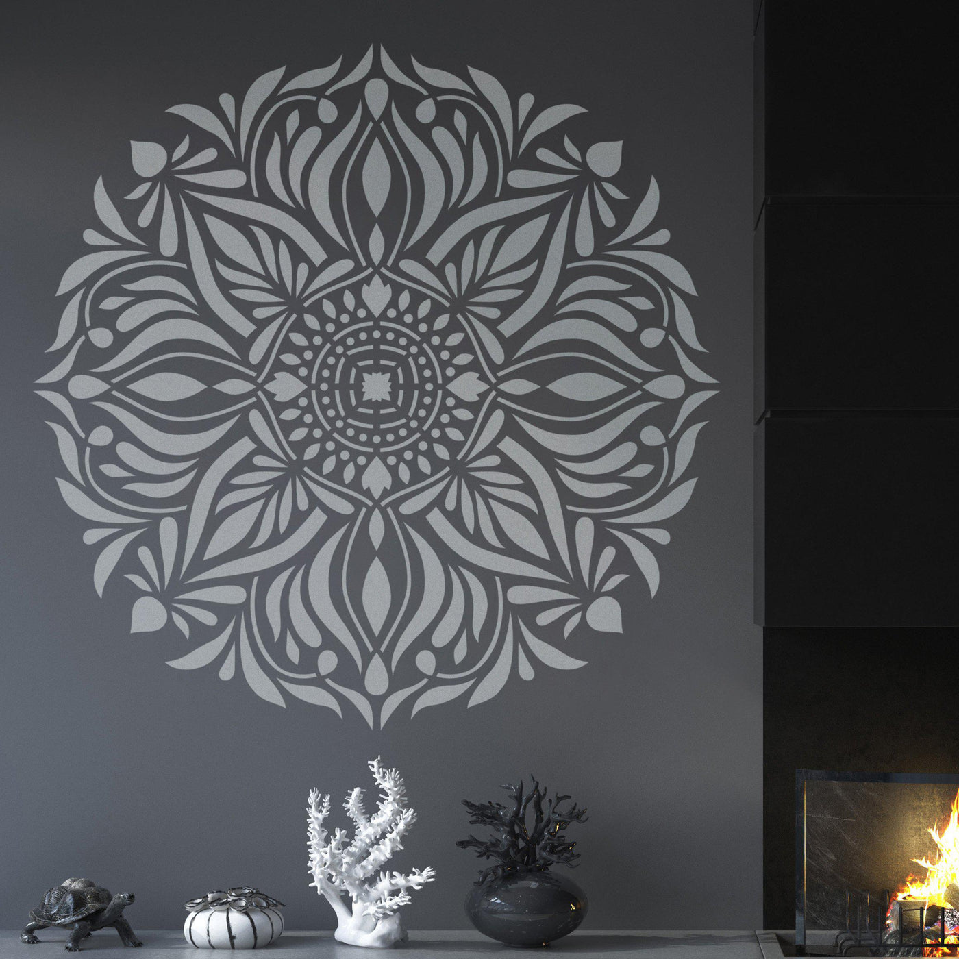 Mandala Large Walls Stencils Painting Furniture Decor Yoga