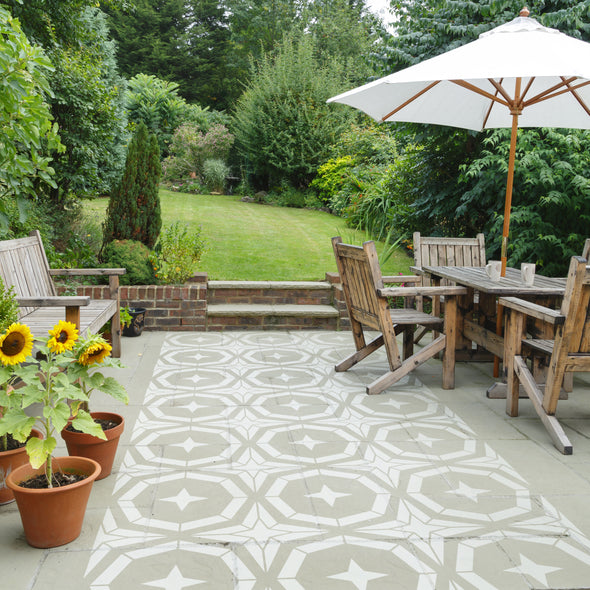 BLINK- Large Geometric Pattern Floor Stencil- Concrete Patio Floor Stencil- Floor & Wall Reusable Stencil- Available at few sizes