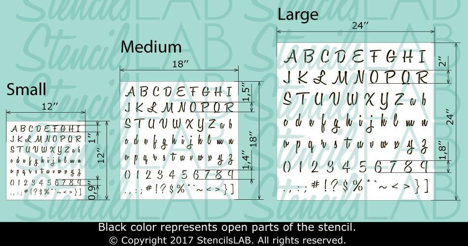 Alphabet Stencils - Type 3 - Letter DIY Painting Stencils Kit - Number Stencils Large (24“H x 24”w)