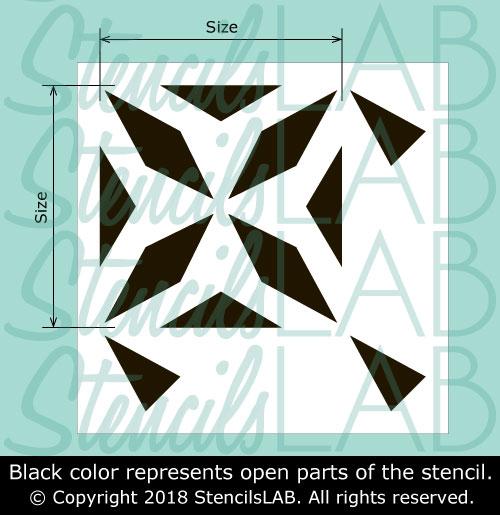Triangulations Geometric Triangle Furniture Stencil -Bonnie Christine