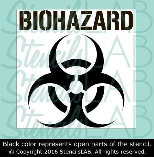 Biohazard Symbol Stencil - Safety Stencils - Industrial Stencils--StencilsLab Wall Stencils