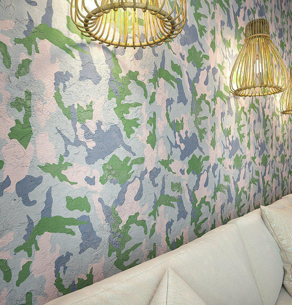 Camouflage Stencil - Multilayer Camouflage Stencil - Camo Stencil - Allover Camouflage Stencil - StencilsLab Wall Stencils