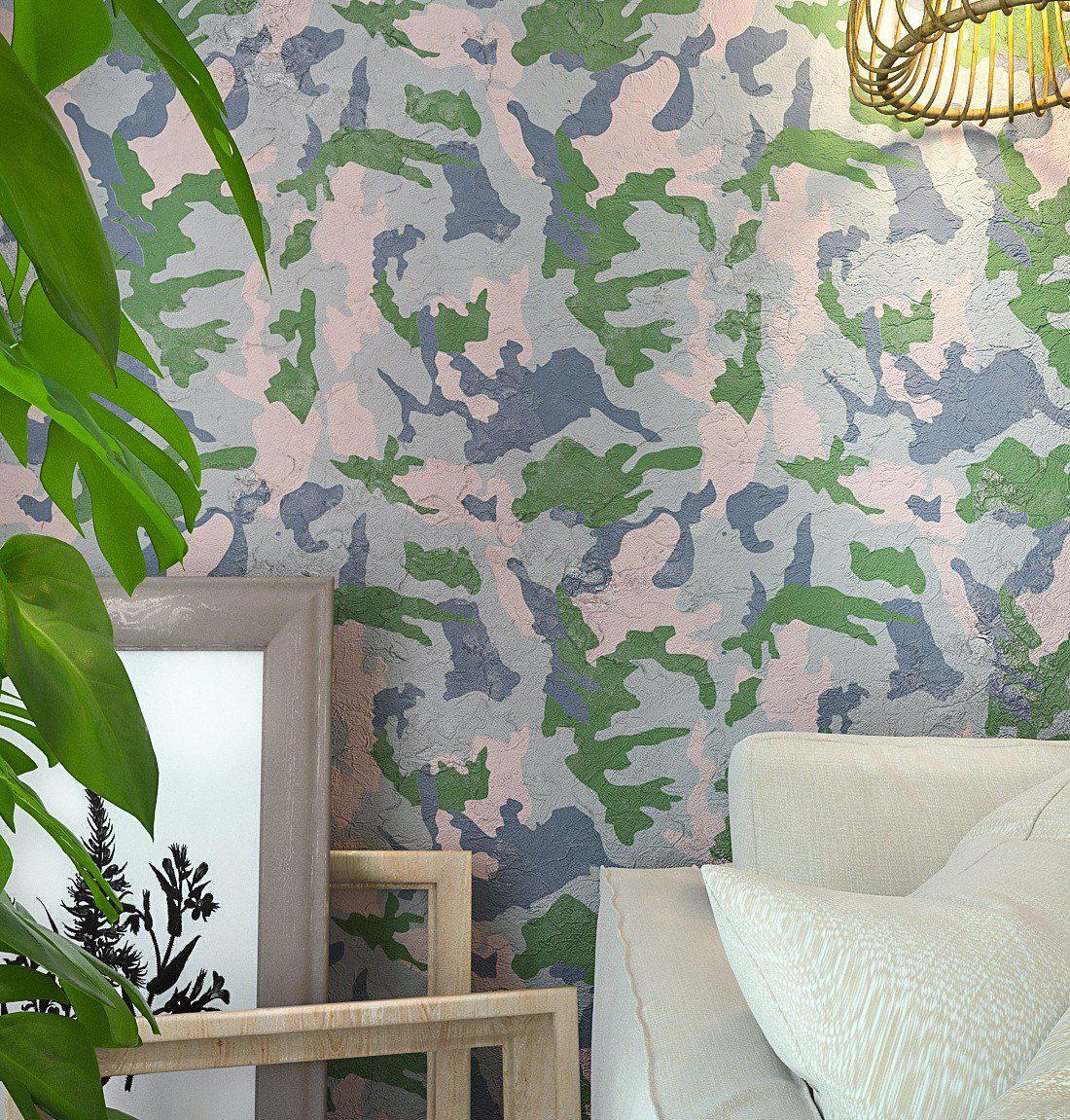 Layered Camouflage Stencil - A Colorful Life Designs