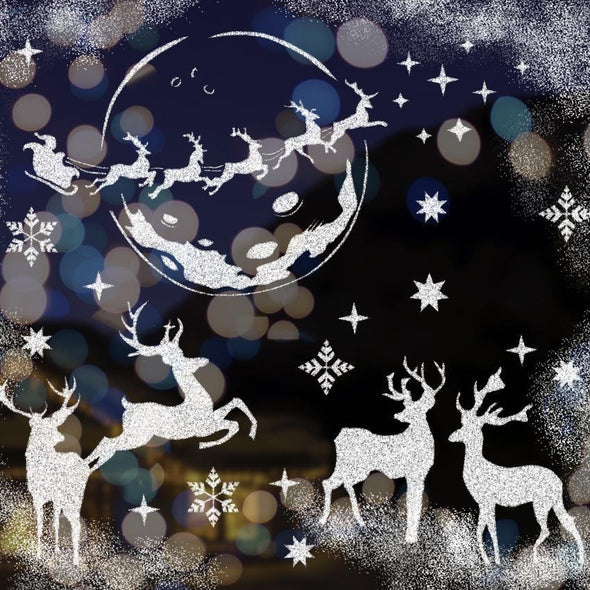 Christmas Deer - Stencils Kit For Window Decoration- Christmas Stencils - Set of 10 Stencils - StencilsLab Wall Stencils