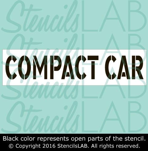 Compact Car Stencil - Parking Lot Stencils - Industrial Stencils--StencilsLab Wall Stencils