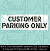 Customer Parking Only Stencil - Parking Lot Stencils - Industrial Stencils--StencilsLab Wall Stencils