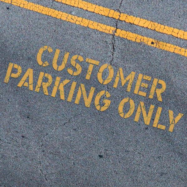 Customer Parking Only Stencil - Parking Lot Stencils - Industrial Stencils