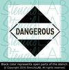 Dangerous Stencil - Safety Stencils - Shipping Stencils - Industrial Stencils - StencilsLab Wall Stencils