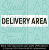 Delivery Area Stencil - Parking Lot Stencils - Industrial Stencils--StencilsLab Wall Stencils