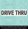 Drive Thru Stencil - Parking Lot Stencils - Industrial Stencils--StencilsLab Wall Stencils