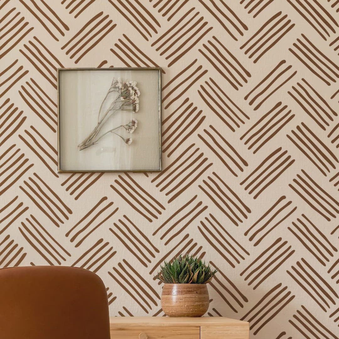 Maurice- Wall Painting Stencil- Modern Brick Wall Pattern Stencil- Reusable Allover Stencil- Perfect Choice for Beginners
