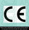 EUROPEAN CONFORMITY Stencil - EC Marking Stencil - Shipping Stencils - Industrial Stencils--StencilsLab Wall Stencils