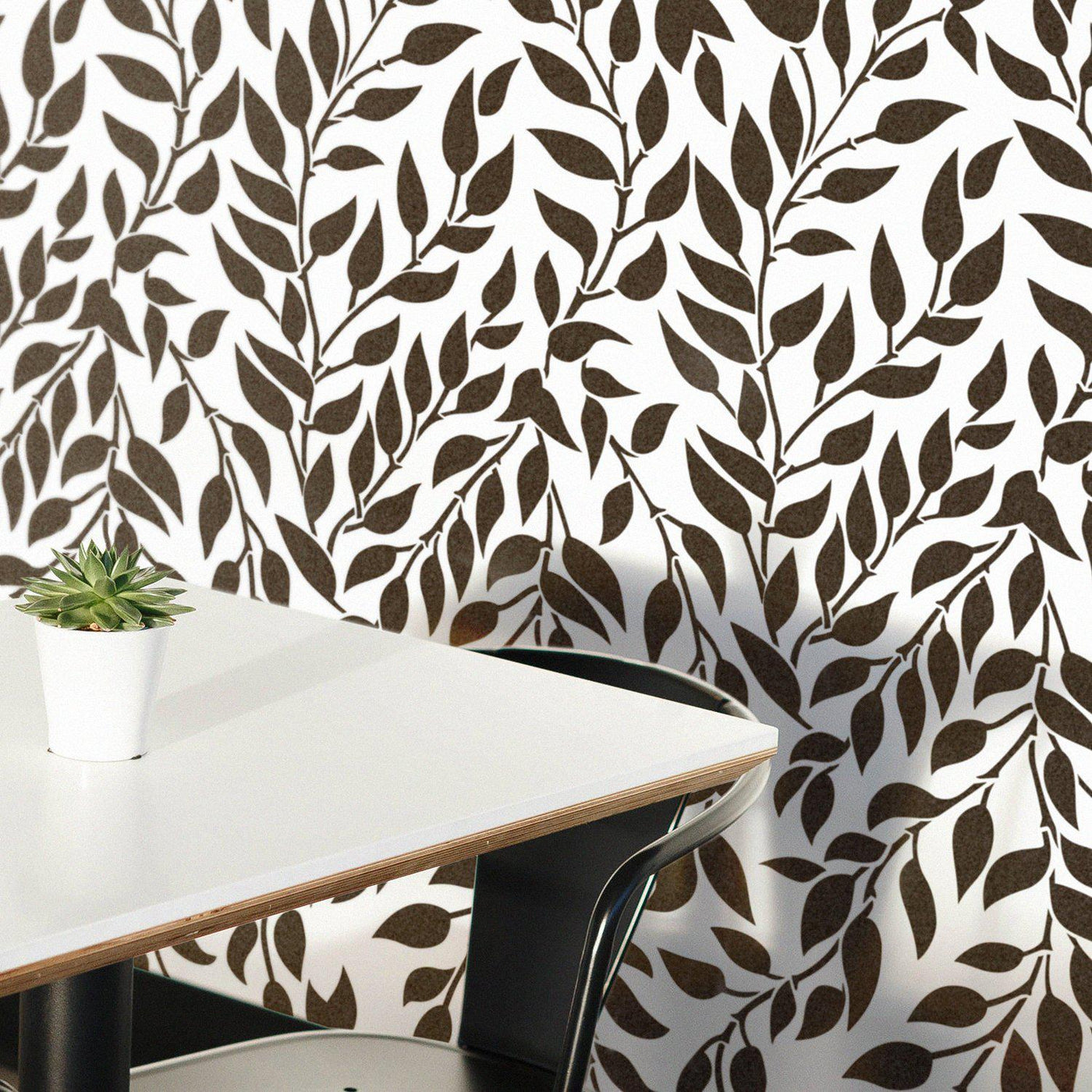Extra Large Floral Wall Stencil- Leafs Pattern Wall Stencils- SPRING