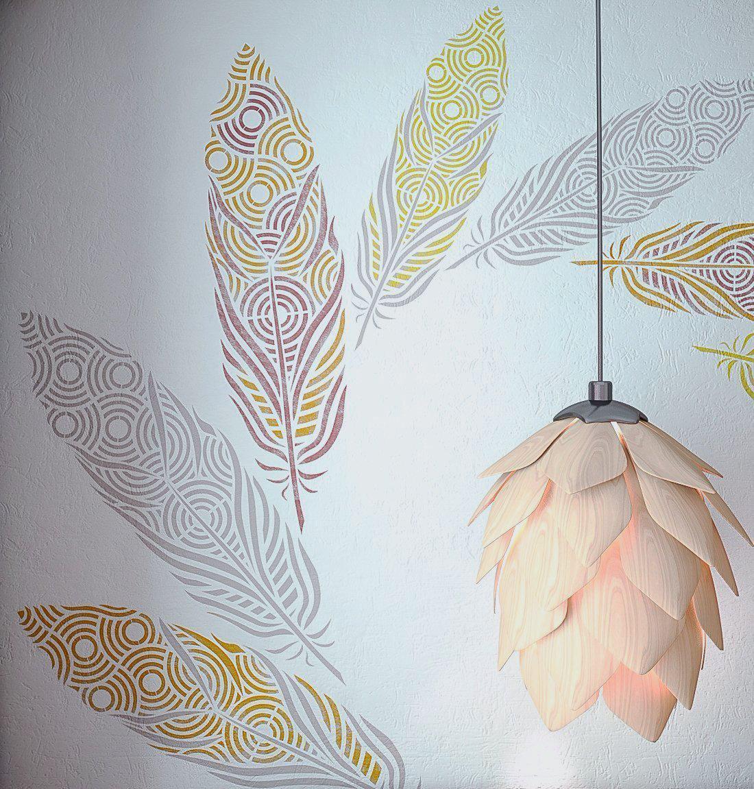 How to Paint a Boho Wall with a Stencil