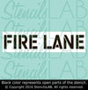 Fire Lane Stencil - Parking Lot Stencils - Industrial Stencils--StencilsLab Wall Stencils
