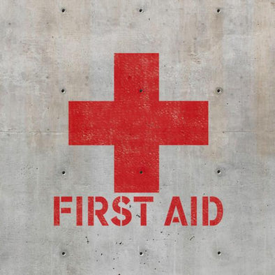First Aid - Red Cross Sign Stencil Safety Stencils - Industrial Stencils--StencilsLab Wall Stencils