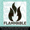 Flammable Safety Stencil - Safety Stencils - Shipping Stencils - Industrial Stencils--StencilsLab Wall Stencils