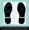 Footprint Stencil - Shoe Print Stencil - Safety Stencils - Industrial Stencils--StencilsLab Wall Stencils