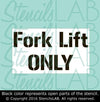 Fork Lift ONLY Stencil - Parking Lot Stencils - Industrial Stencils-i_532-StencilsLab Wall Stencils