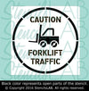 Forklift Traffic Stencil - Warehouse Floor Stencil - Safety Stencils - Industrial Stencils--StencilsLab Wall Stencils