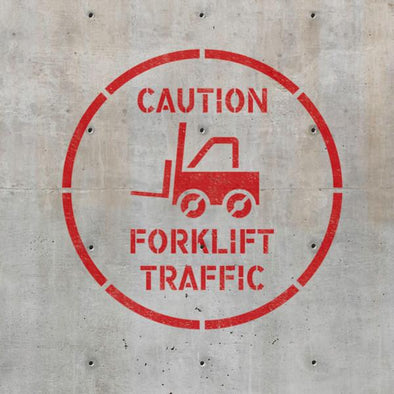 Forklift Traffic Stencil - Warehouse Floor Stencil - Safety Stencils - Industrial Stencils--StencilsLab Wall Stencils
