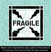 Fragile Shipping Stencil - Shipping Stencils - Industrial Stencils--StencilsLab Wall Stencils