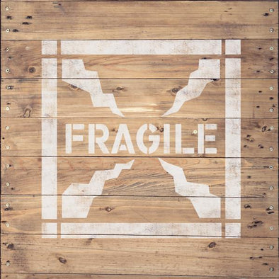 Fragile Shipping Stencil - Shipping Stencils - Industrial Stencils--StencilsLab Wall Stencils