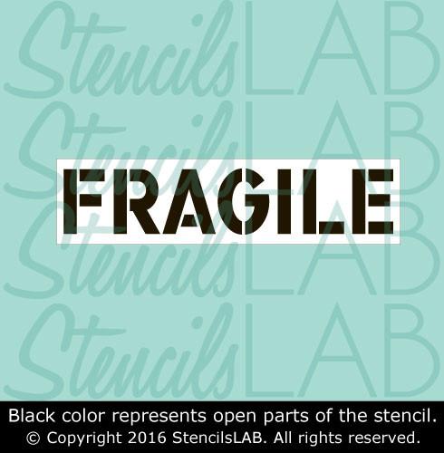 Fragile Stencil - Fragile Marking Stencil - Shipping Stencils - Industrial Stencils--StencilsLab Wall Stencils