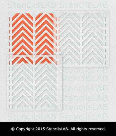 GERARD- Geometric Stencil For Painting- Modern Allover Wall Stencils ...