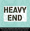 Heavy End Marking Stencil - Safety Stencils- Shipping Stencils - Industrial Stencils--StencilsLab Wall Stencils