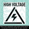 High Voltage Stencil - High Voltage Sign Stencil - Safety Stencils - Industrial Stencils--StencilsLab Wall Stencils