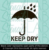 Keep Dry Stencil - Shipping Stencils - Industrial Stencils--StencilsLab Wall Stencils