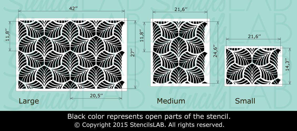 Louis Vuitton Flower pattern stencil multiple size sheets