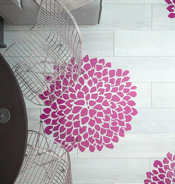 Large Flower Stencil - Unique Design Stencil - Floor Stencil - Wall Stencil Design-StencilsLAB Wall Stencils
