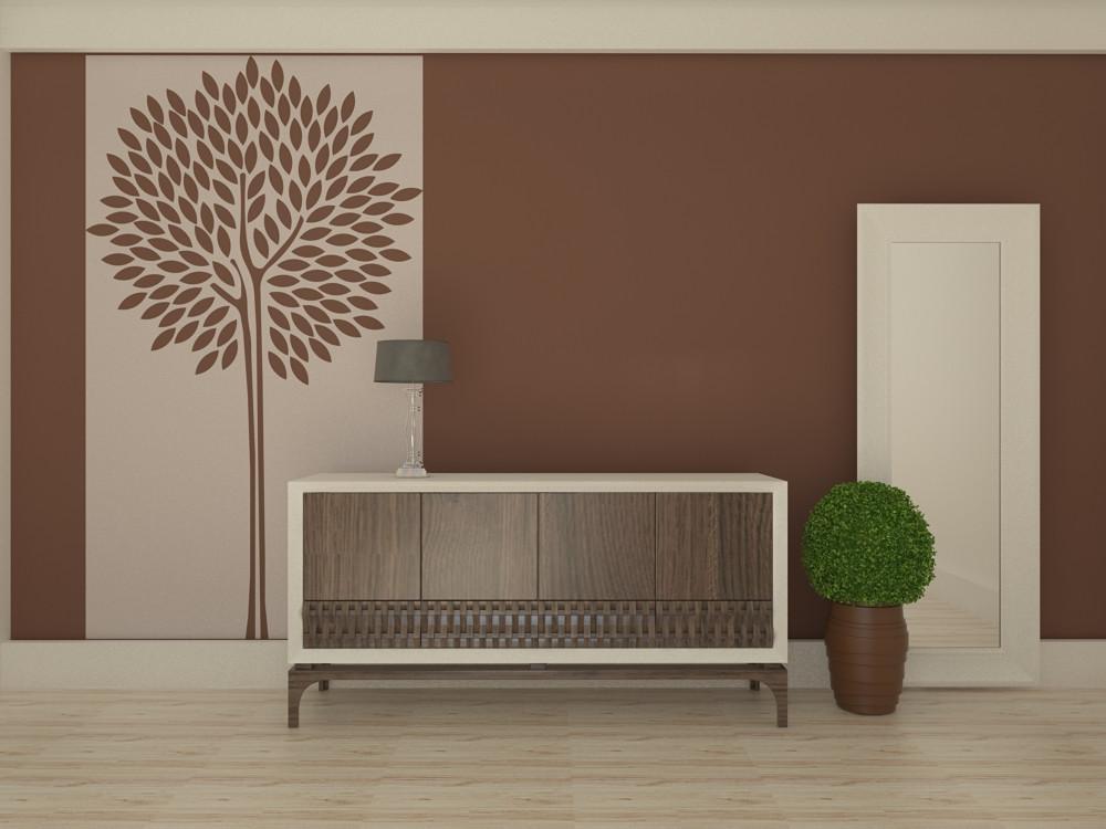 Wall design with stencil  Asian paints wall designs, Wall stencil  patterns, Stencil painting on walls