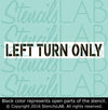 Left Turn Only Stencil - Parking Lot Stencils - Industrial Stencils--StencilsLab Wall Stencils