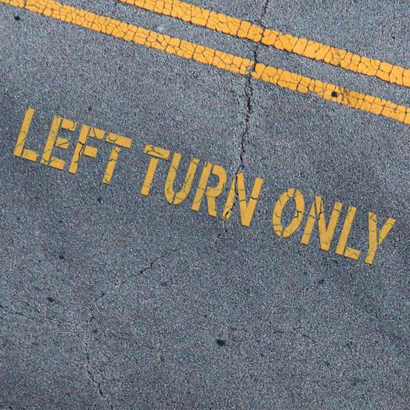 Left Turn Only Stencil - Parking Lot Stencils - Industrial Stencils--StencilsLab Wall Stencils