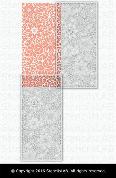 MAGIC FOREST- Large Floral Wall Stencil- Reusable Wall Stencils - StencilsLab Wall Stencils