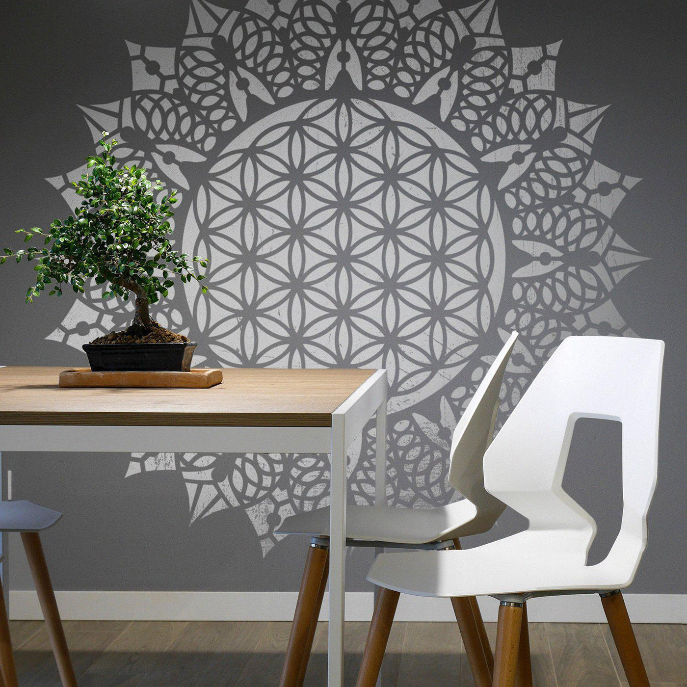 Large Mandala Stencils, Reusable Floral Mandala Stencil With Metal