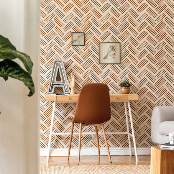 How to Stencil an Accent Wall in Only 1 Hour! Painting a Wallpaper Pattern  with Wall Stencils 
