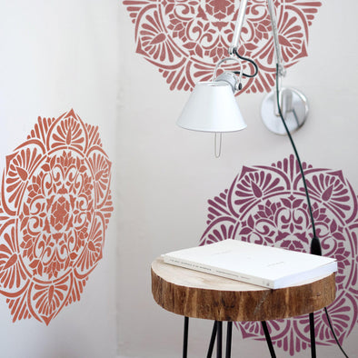 Medallion Painting Stencil - Furniture Painting Stencil - Wall Painting Stencils - Mandala Wall Stencil - StencilsLab Wall Stencils