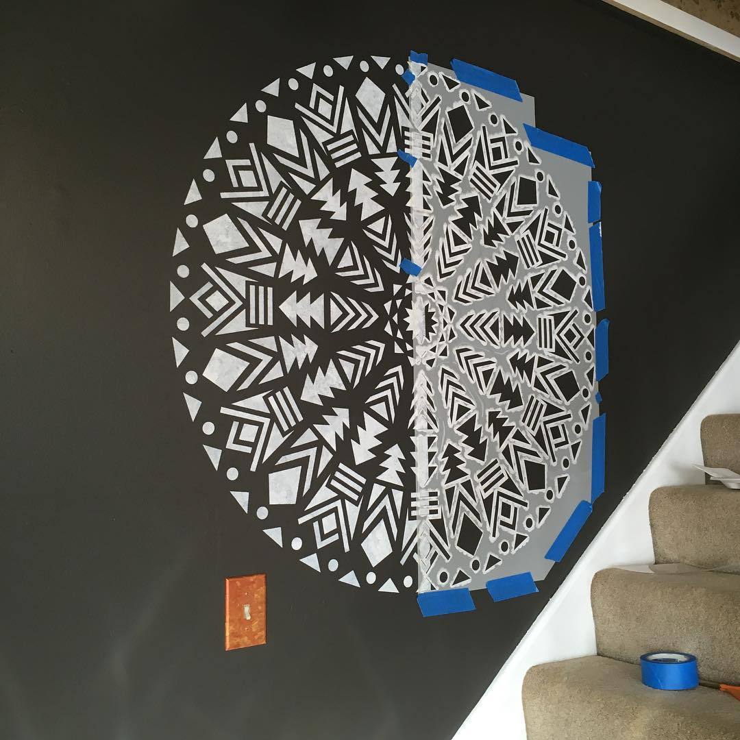 Circular Mandala Stencil: Custom Stencils for DIY Craft Spray