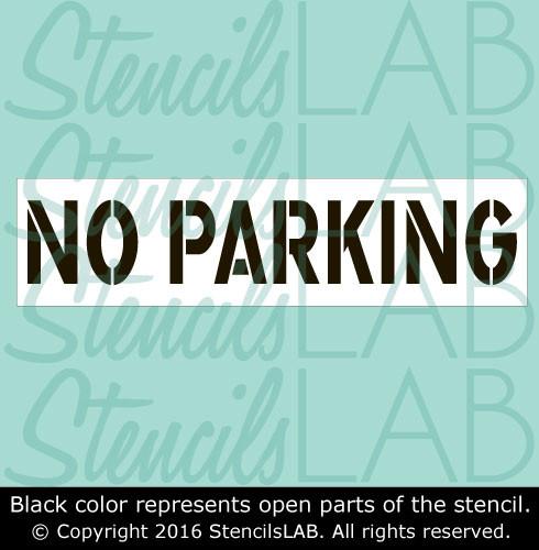 NO PARKING Stencil - Parking Lot Stencils - Industrial Stencils--StencilsLab Wall Stencils